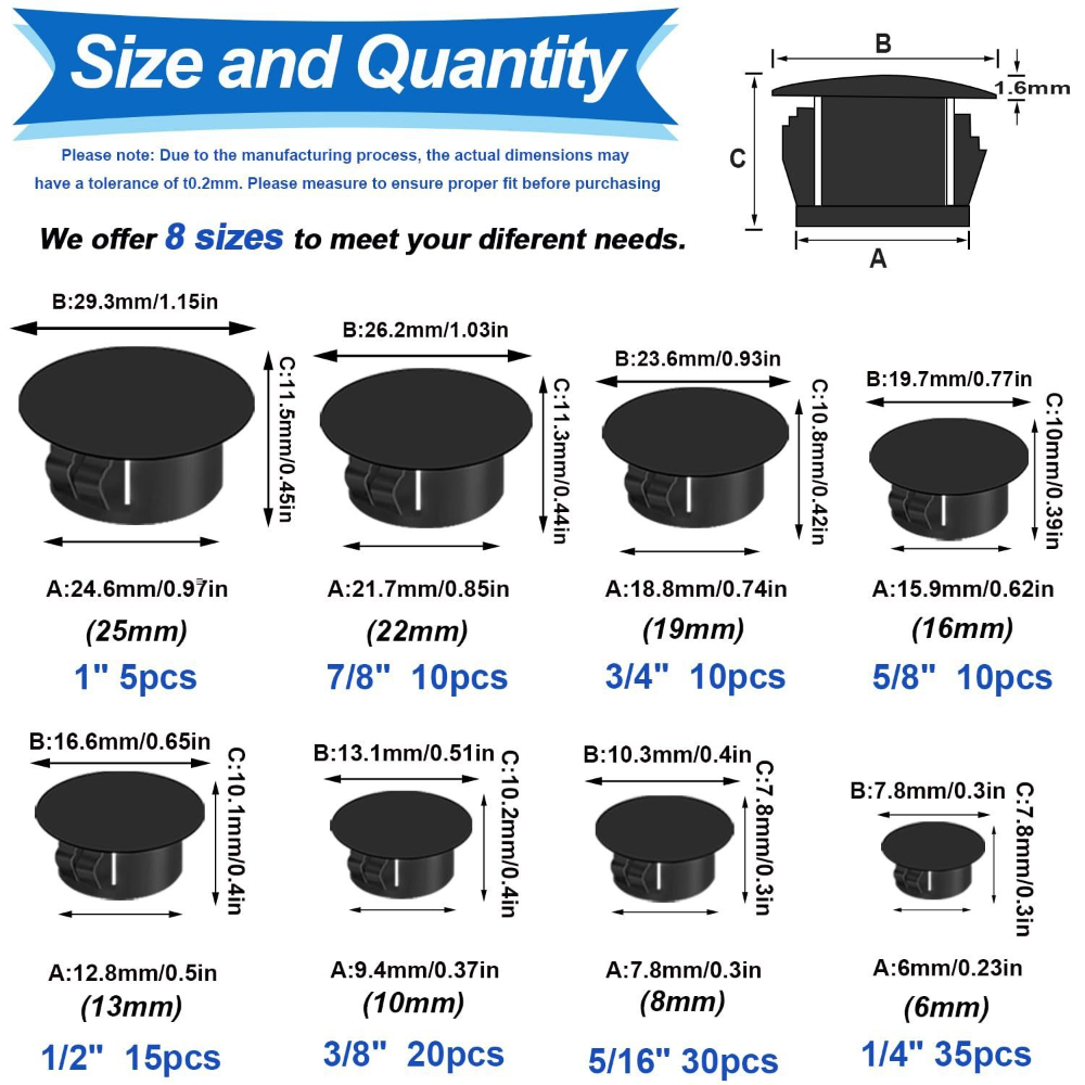 135pcs Black Cover Screw-type  - огляд і ціна Furniture Screw Type