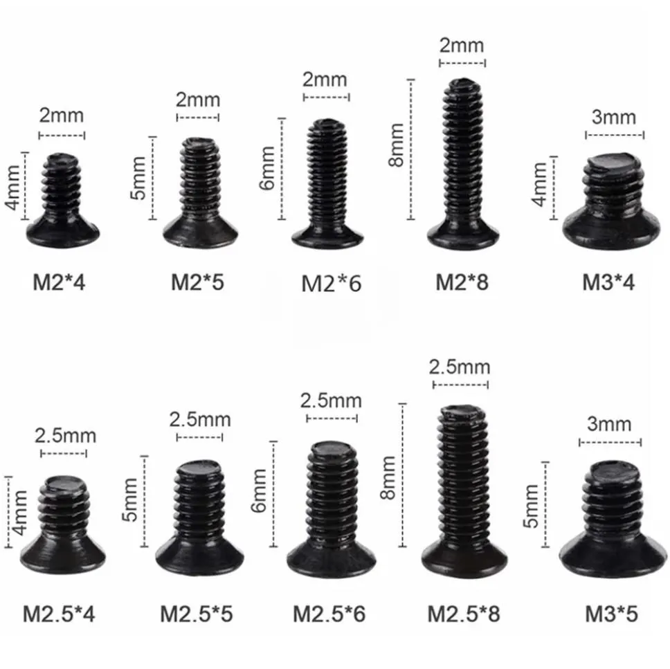 500pcs Black Screws and Screwd - огляд і ціна Furniture Screw Type