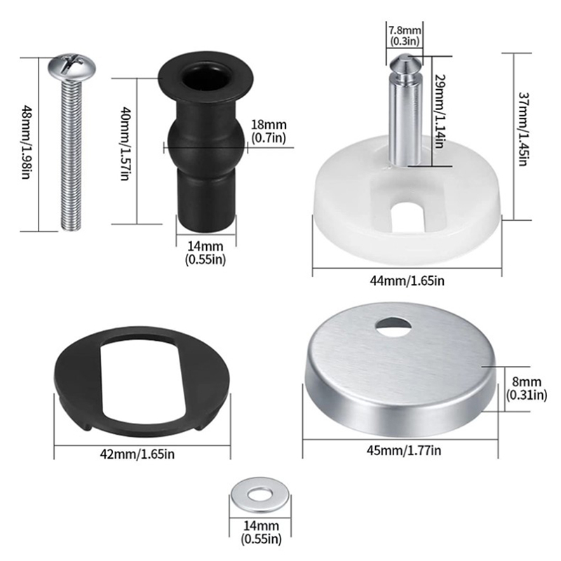 2Pcs Toilet Seat Top Fix Hinge - огляд і ціна Furniture Screw Type