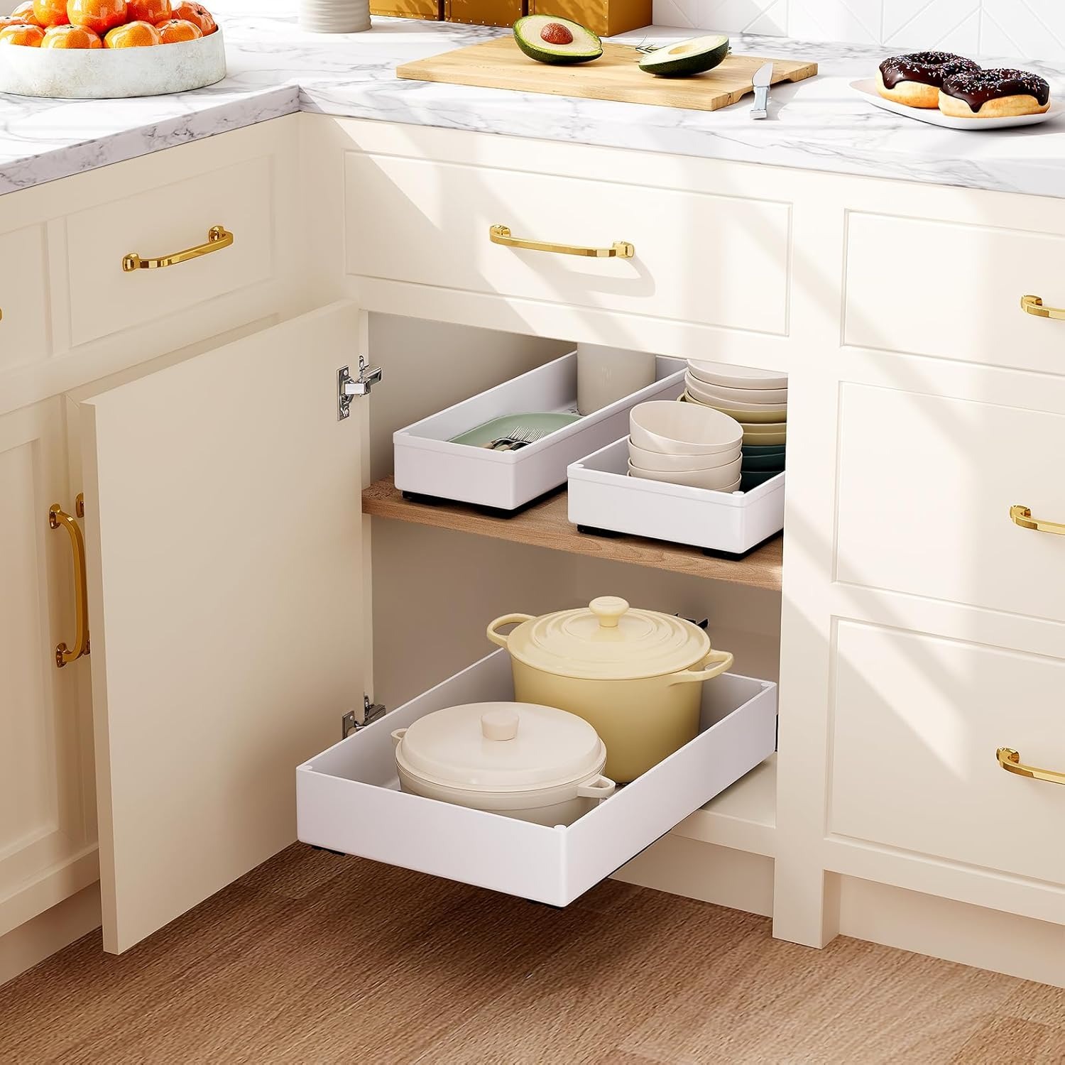1-2pcs Kitchen Organizer Pull  - огляд і ціна Drawer Slide Pair