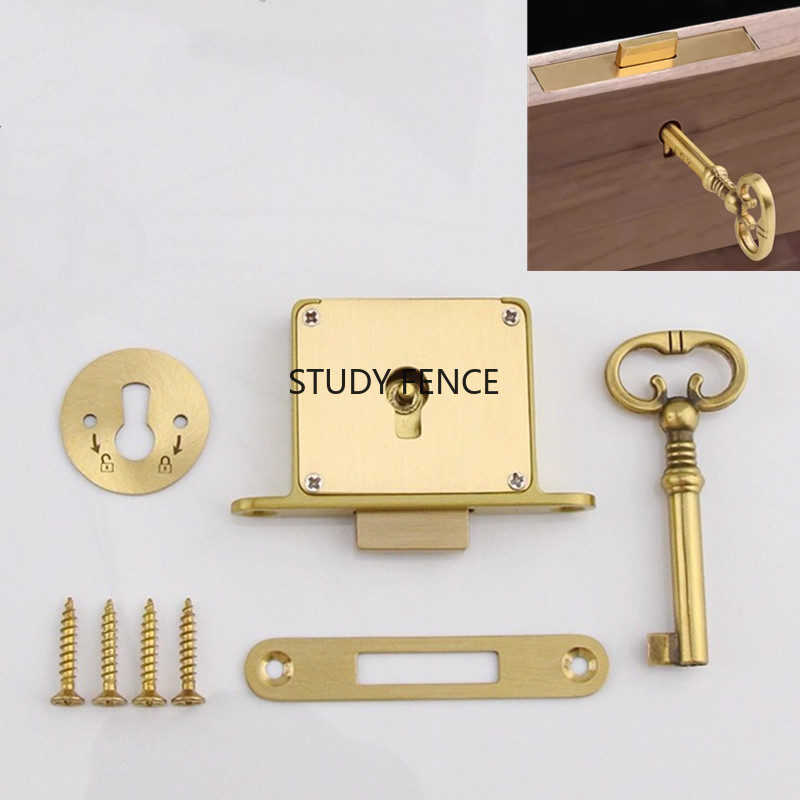 1PC Antique Metal Drawer Lock  - огляд і ціна Furniture Hardware Lock