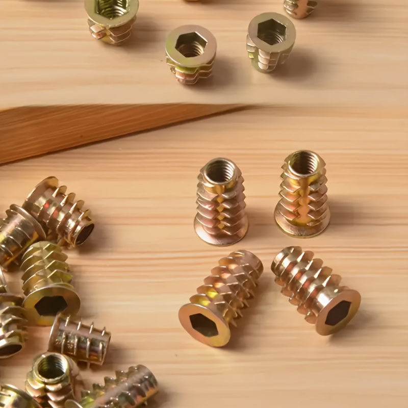 100Pcs Galvanized Alloy Thread - огляд і ціна Furniture Hardware Threaded Inserts