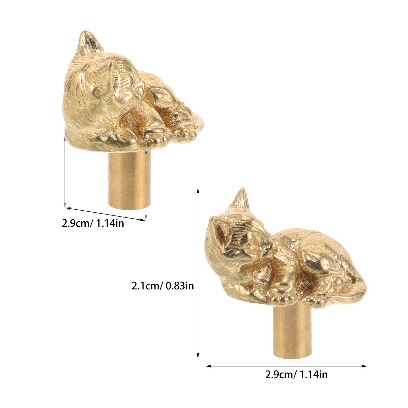 Cat Brass Door Handle Unique D - огляд і ціна Unique Furniture Hardware