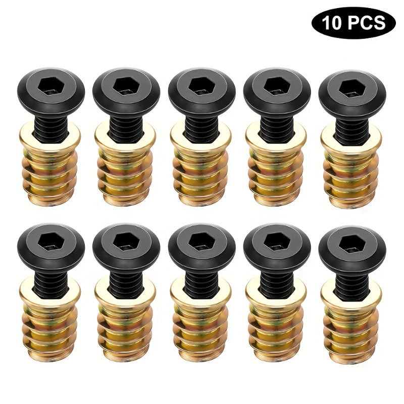 10PCS Nut Threaded Inserts Com - огляд і ціна Furniture Hardware Threaded Inserts
