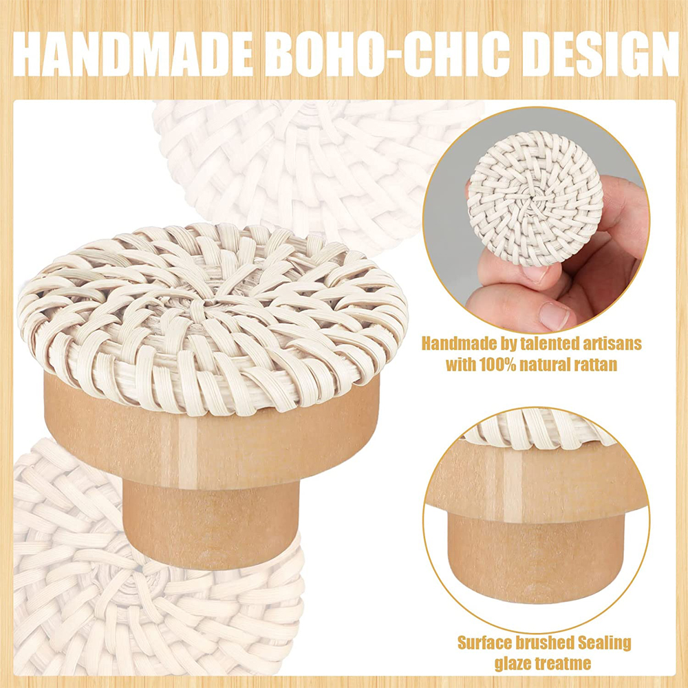 1-24pcs Rattan Wooden Handles  - огляд і ціна Furniture Hardware China