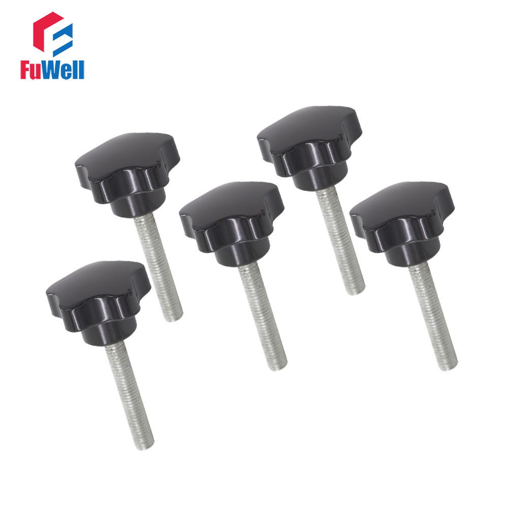 5pcs M6 x 60mm Thread  Star Kn - огляд і ціна Furniture Screw Type