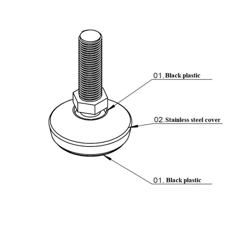 Adjustable Lathe Leg Thread Ty - огляд і ціна Furniture Screw Type
