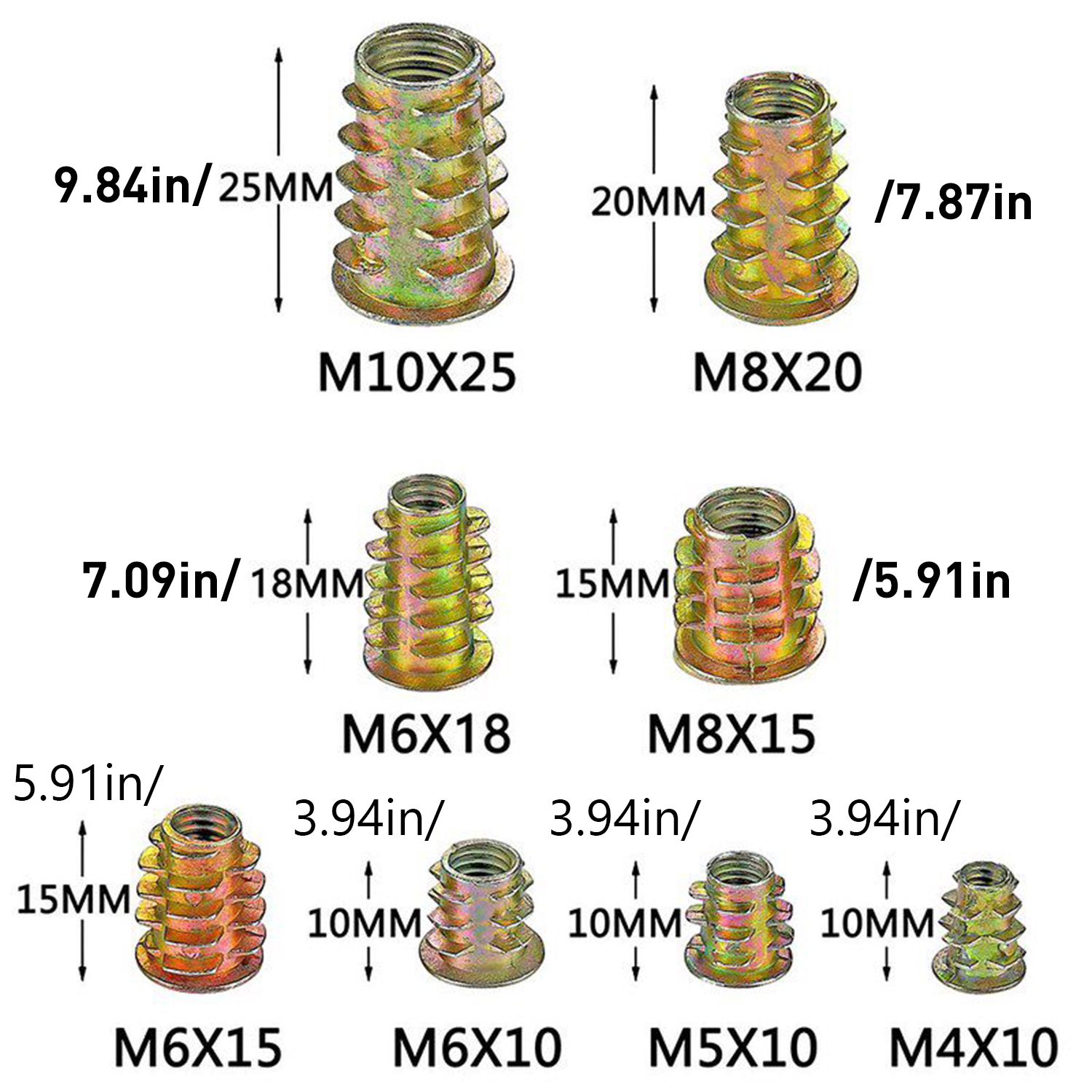 267pcs Hex Drive Threaded Inse - огляд і ціна Furniture Hardware Threaded Inserts
