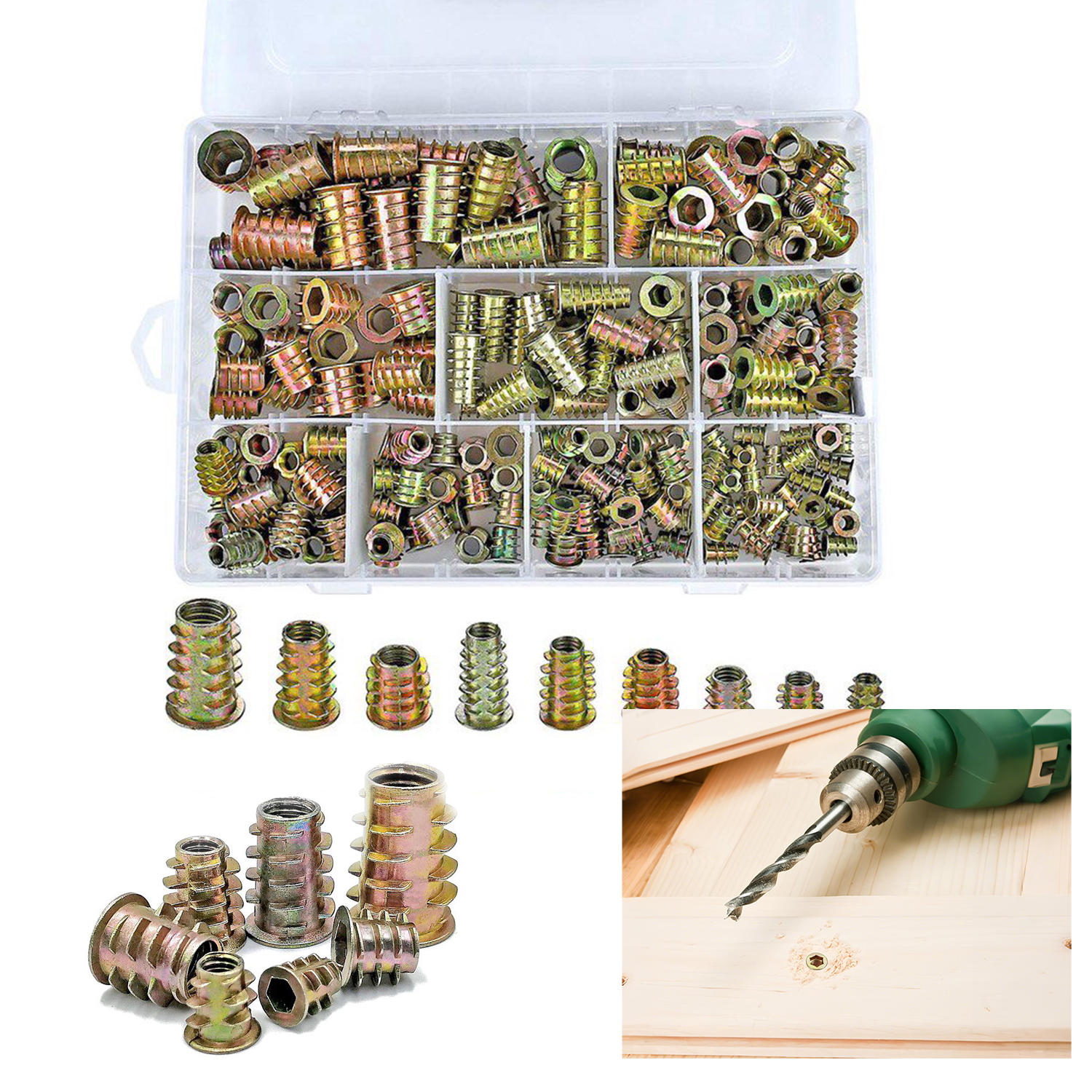 267pcs Hex Drive Threaded Inse - огляд і ціна Furniture Hardware Threaded Inserts